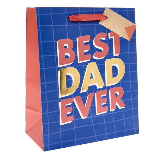 Best Dad Ever Large Portrait Gift Bag
