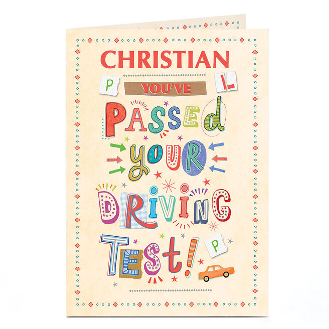 Personalised Congratulations Card - You've Passed Your Driving Test