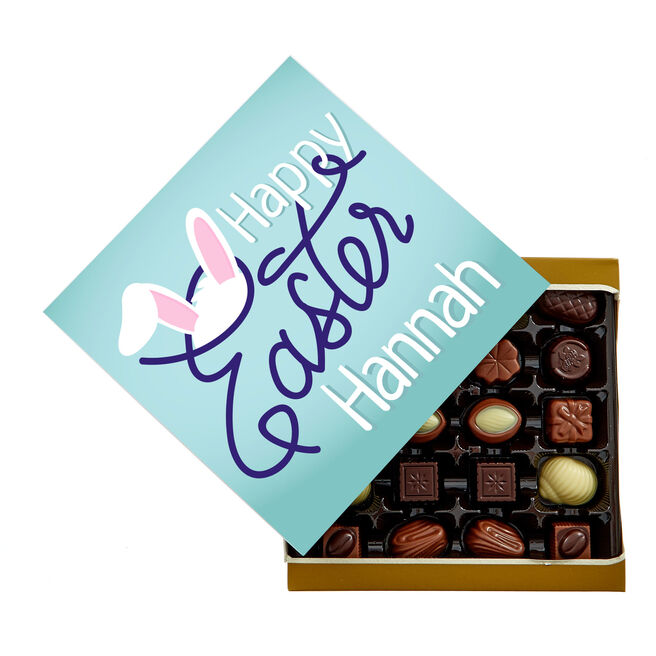 Personalised Belgian Chocolates - Easter Bunny Ears