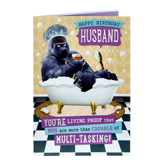 Birthday Card - Husband Living Proof