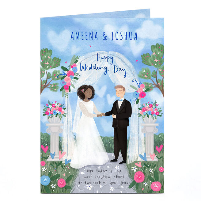 Personalised Beautiful Start To The Rest Of Your Lives Wedding Card