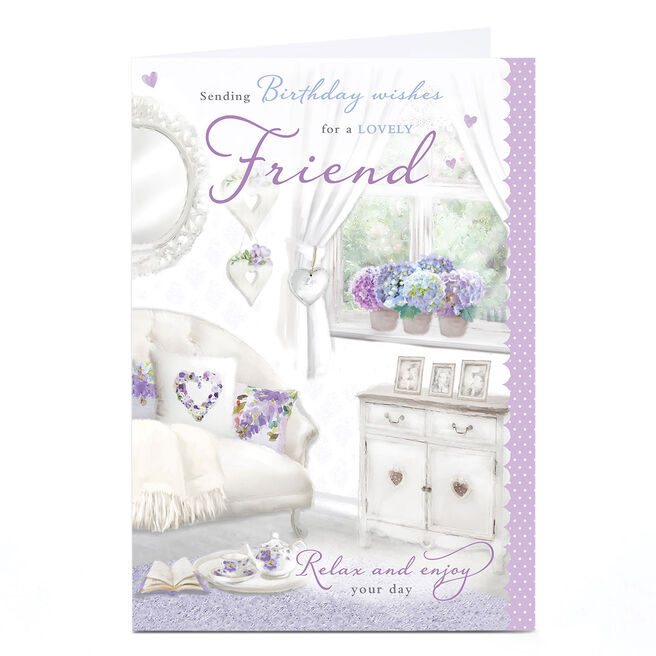 Personalised Birthday Card - Birthday Wishes For A Lovely Friend