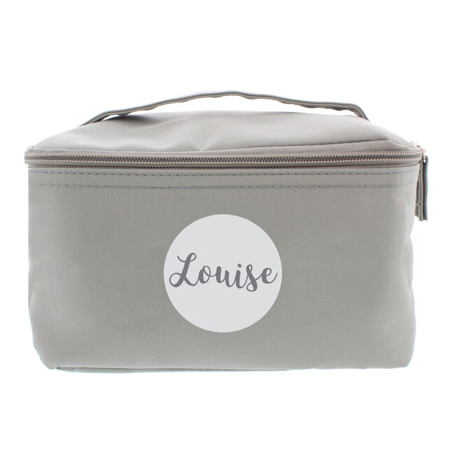 Personalised Grey Wash Bag