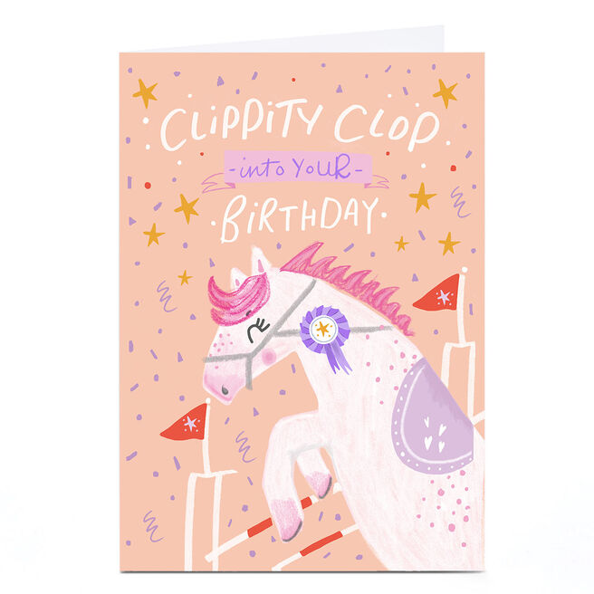 Personalied Carol Richardson Birthday Card - Clippity Clop