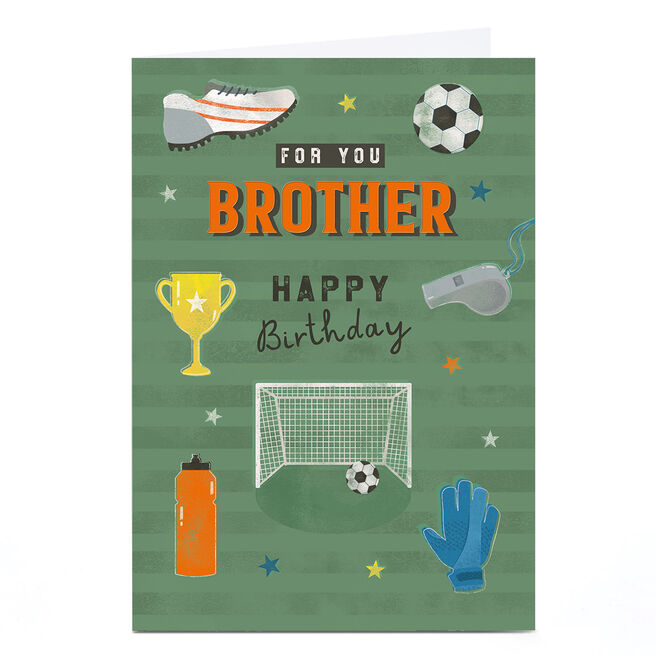 Birthday Card - Football Icons, Brother