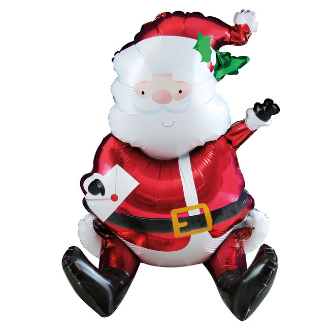 Sitting Santa Foil Air-Fill Balloon