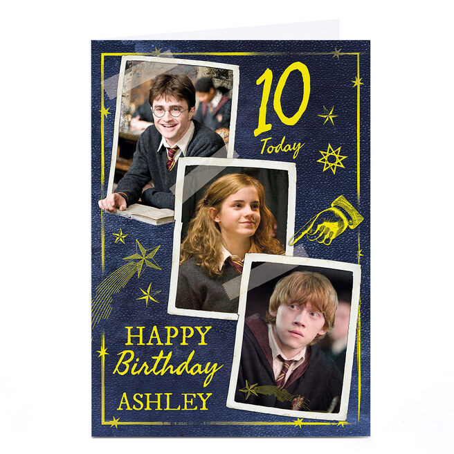Personalised Harry Potter Birthday Card - Harry Hermione Ron