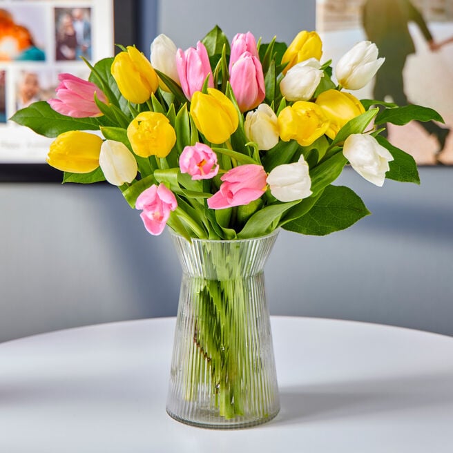Blossoming Gifts Spring Tulips Flower Bouquet - Free Delivery!