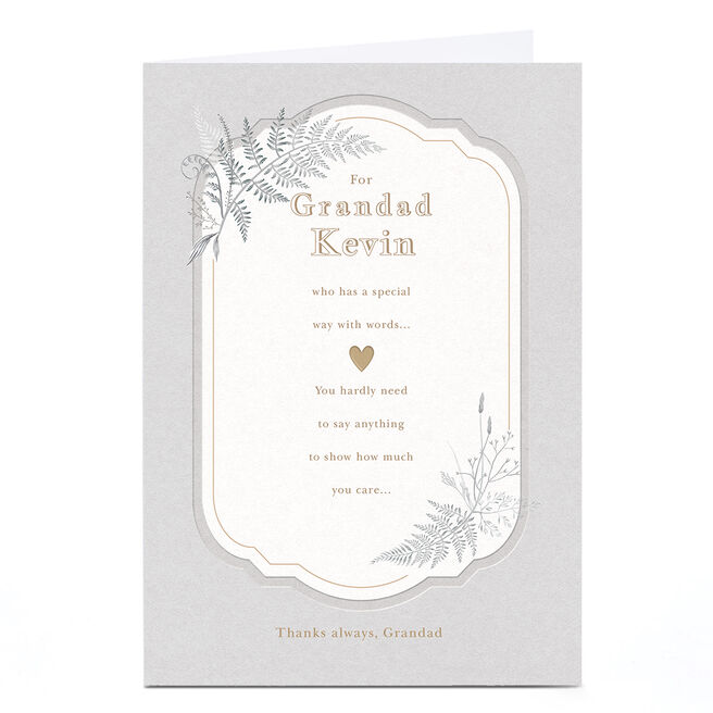 Personalised Father's Day Card - Special Way With Words, Grandad