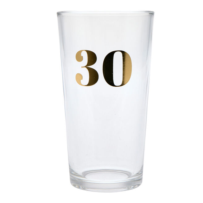 Blue & Gold 30th Birthday Pint Glass