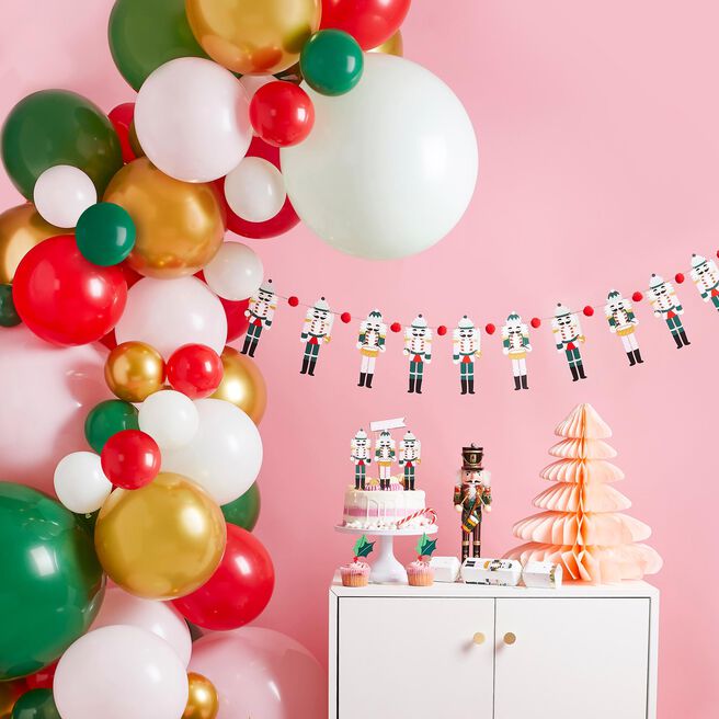 Pink, Red, Green & Gold Balloon Arch Kit 