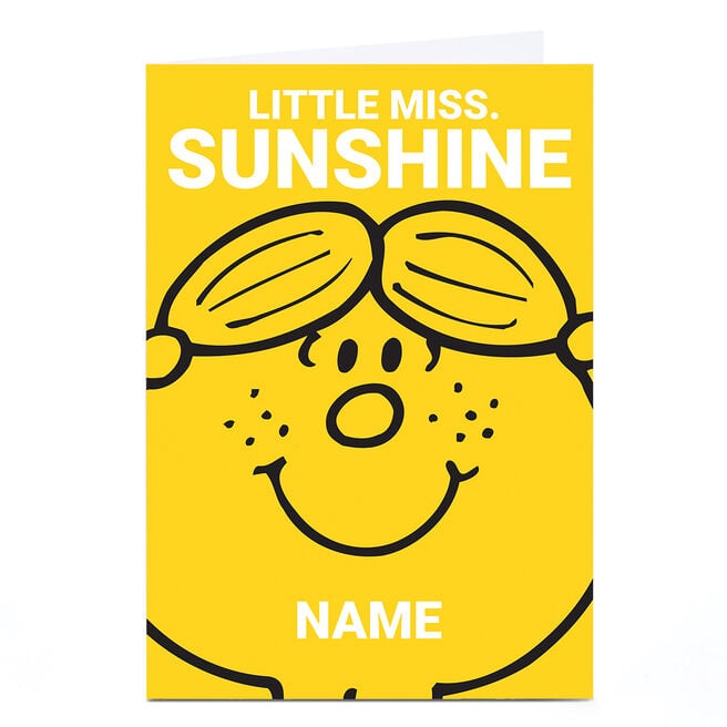Personalised Birthday Card - Little Miss Sunshine, Any Name