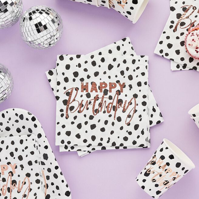 Dalmatian Happy Birthday Paper Napkins - Pack of 20