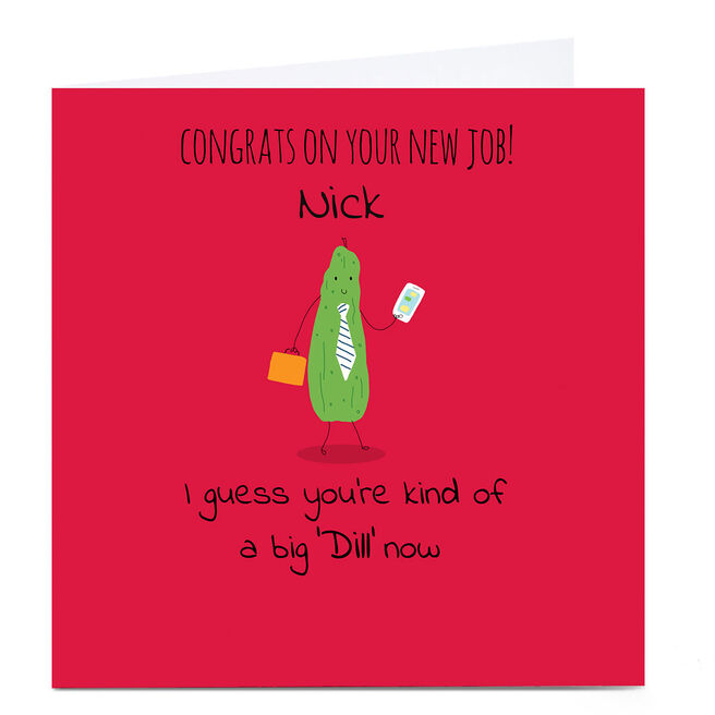 Personalised Cory Reid New Job Card - Kind Of A Big Dill