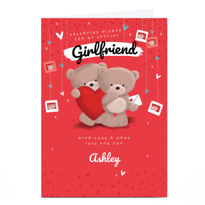 Personalised Hugs Valentine's Day Card - Valentine's Wishes, Girlfriend