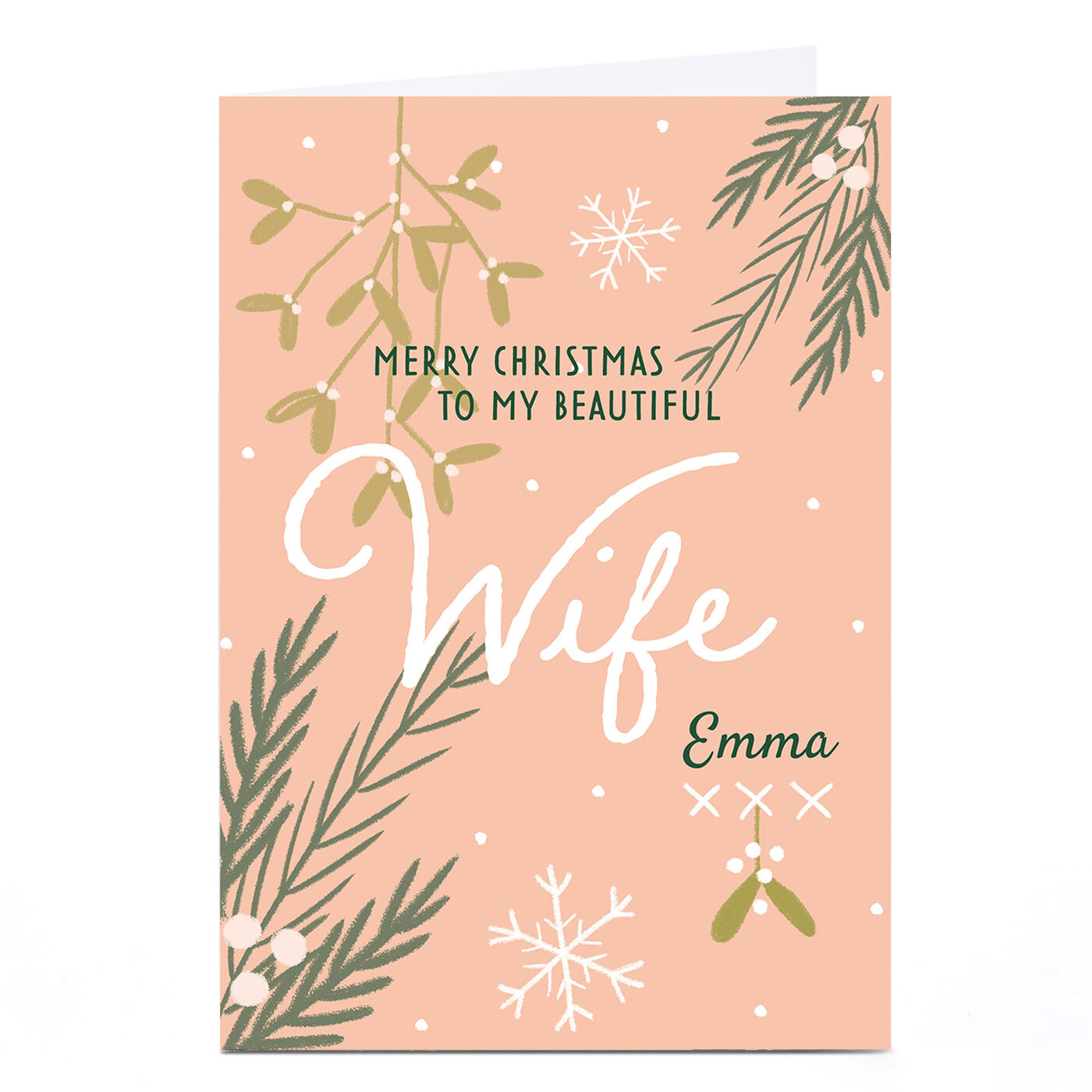 Buy Personalised Juniper & Rose Studio Christmas Card - Wife for GBP 2. ...