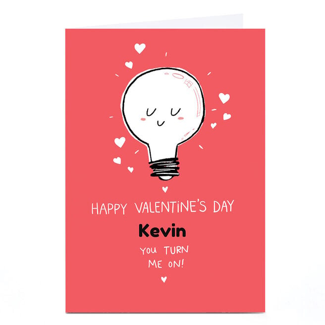 Personalised Hew Ma Valentine's Day Card - Turn Me On