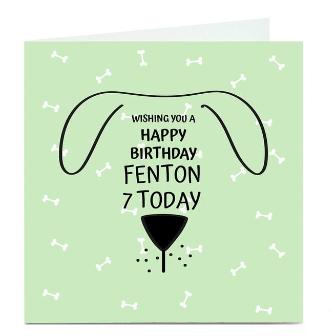 Personalised Birthday Card - Dog Face