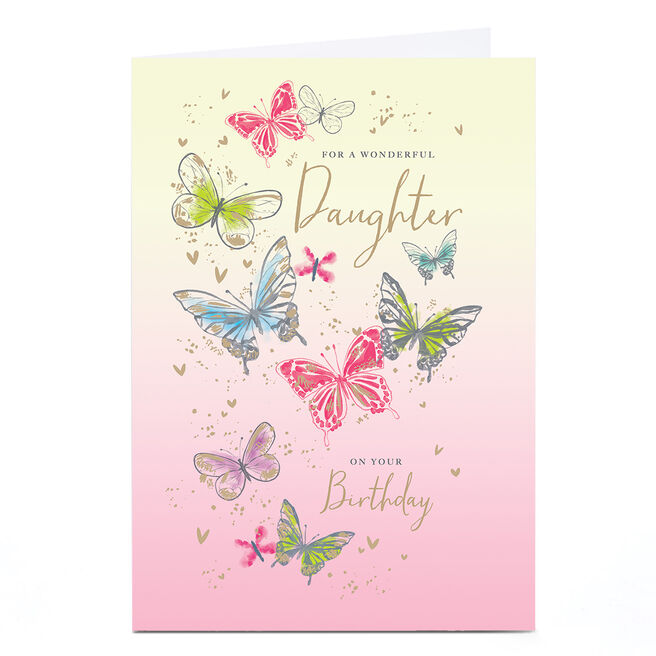 Birthday Card - Floating Butterflies, Daughter