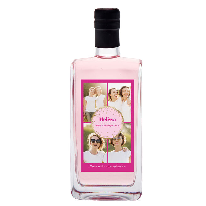 Personalised Raspberry Pinkster Gin - Pink 4 Photos