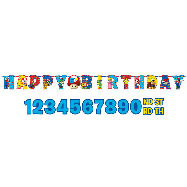 Super Mario Jumbo Letter Banner 