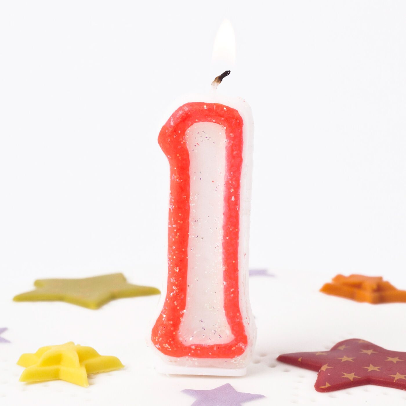 Buy Pink Glittery Number 1 Birthday Candle for GBP 0.59 | Card Factory UK