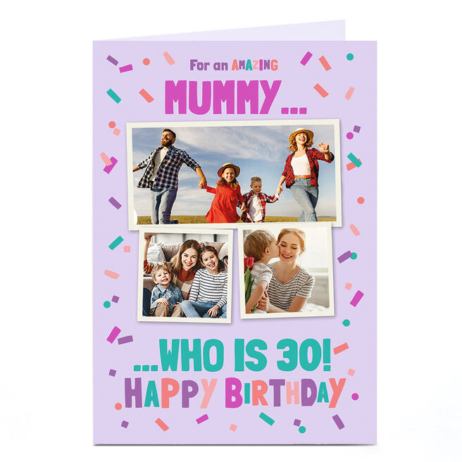 Photo Birthday Card - Confetti, For An Amazing...