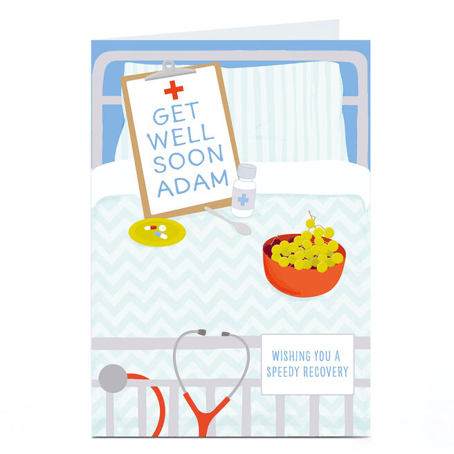 Personalised Get Well Soon Card - Speedy Recovery