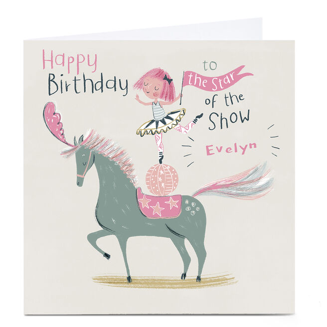 Personalised Emma Valenghi Birthday Card - Star of Show Any Name