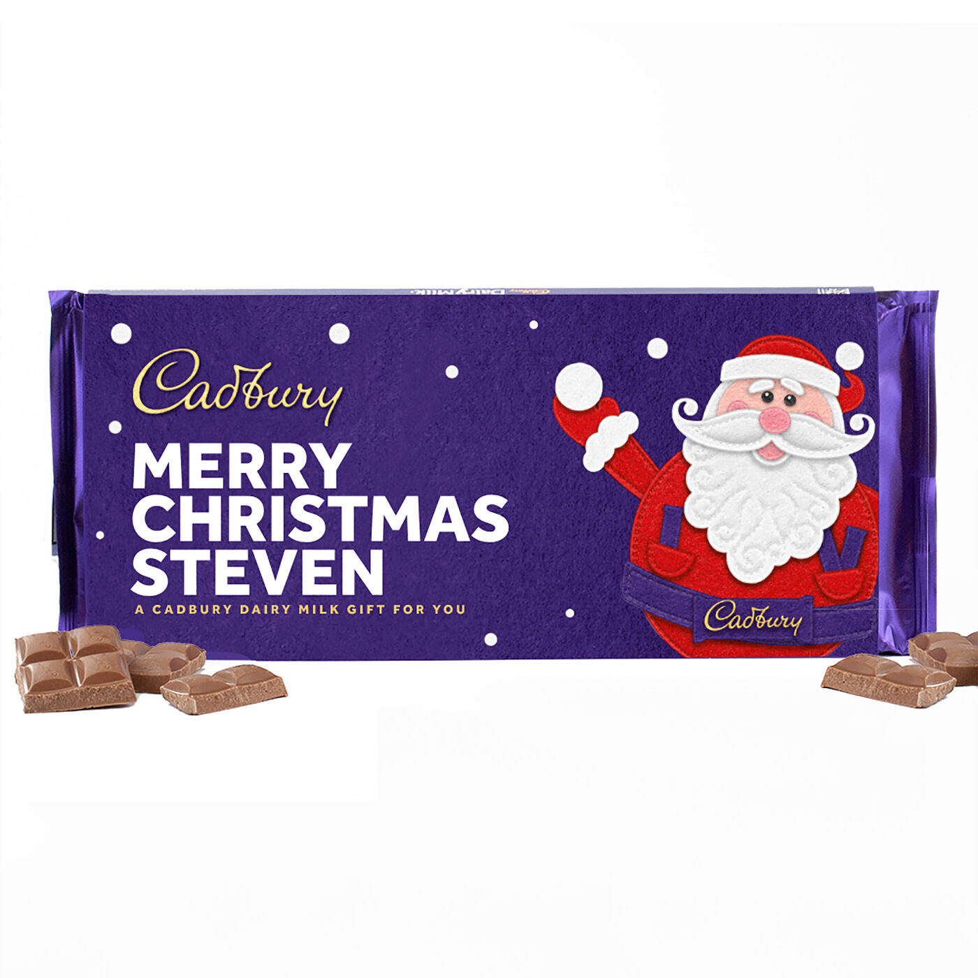 Buy Personalised Santa Emoji Cadbury Dairy Milk Chocolate (360g) for