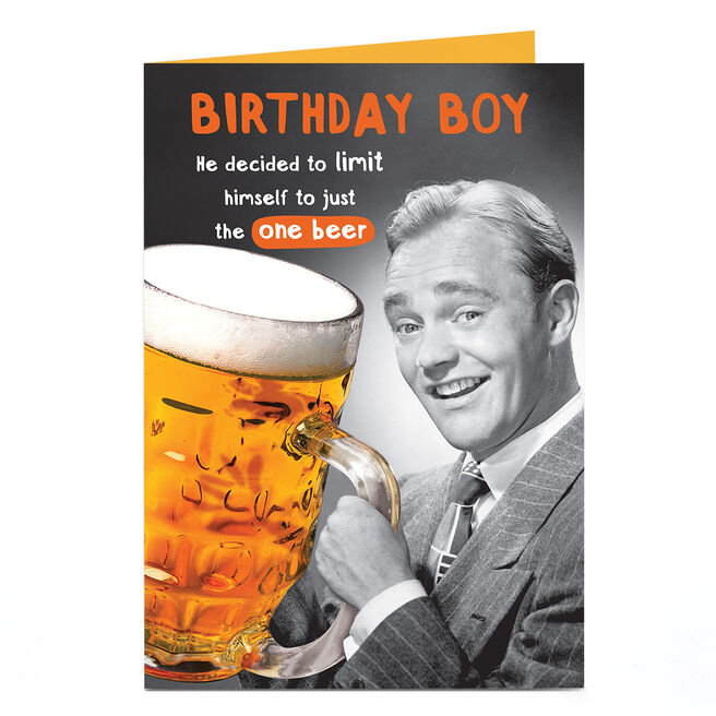 Birthday Card - Birthday Boy Huge Beer