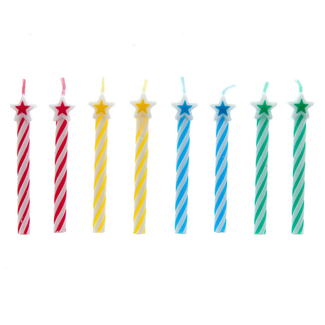 Star Topped Birthday Candles - Pack of 8
