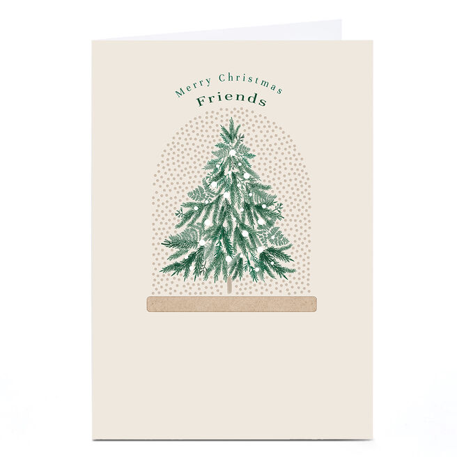 Personalised Christmas Card - Tree Snowglobe, Friends