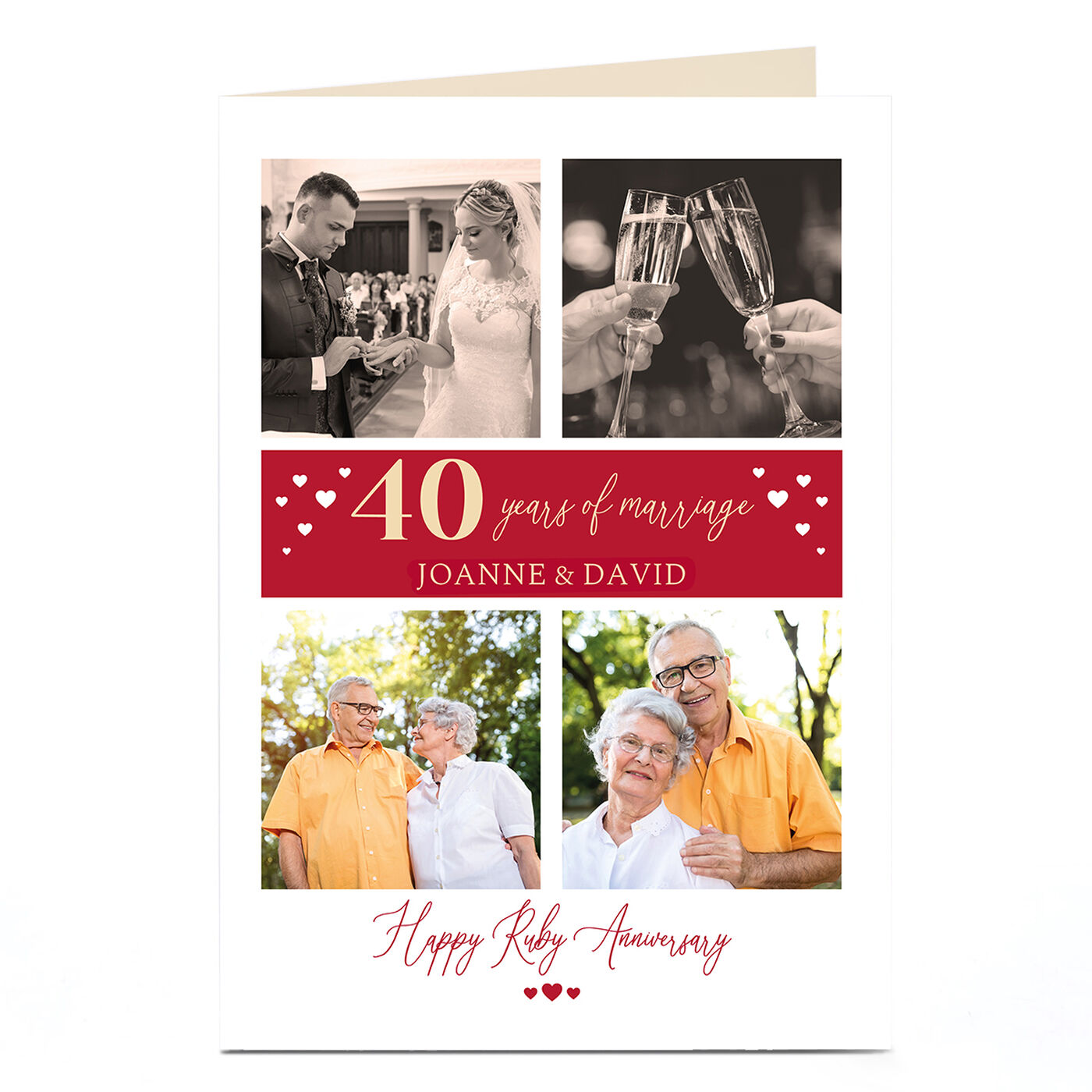 Buy Photo 40th Anniversary Card - Happy Ruby Anniversary for GBP 2.99 ...