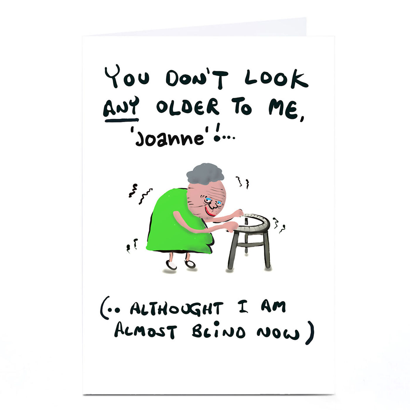 Buy Personalised Do Something David Birthday Card Almost Blind for