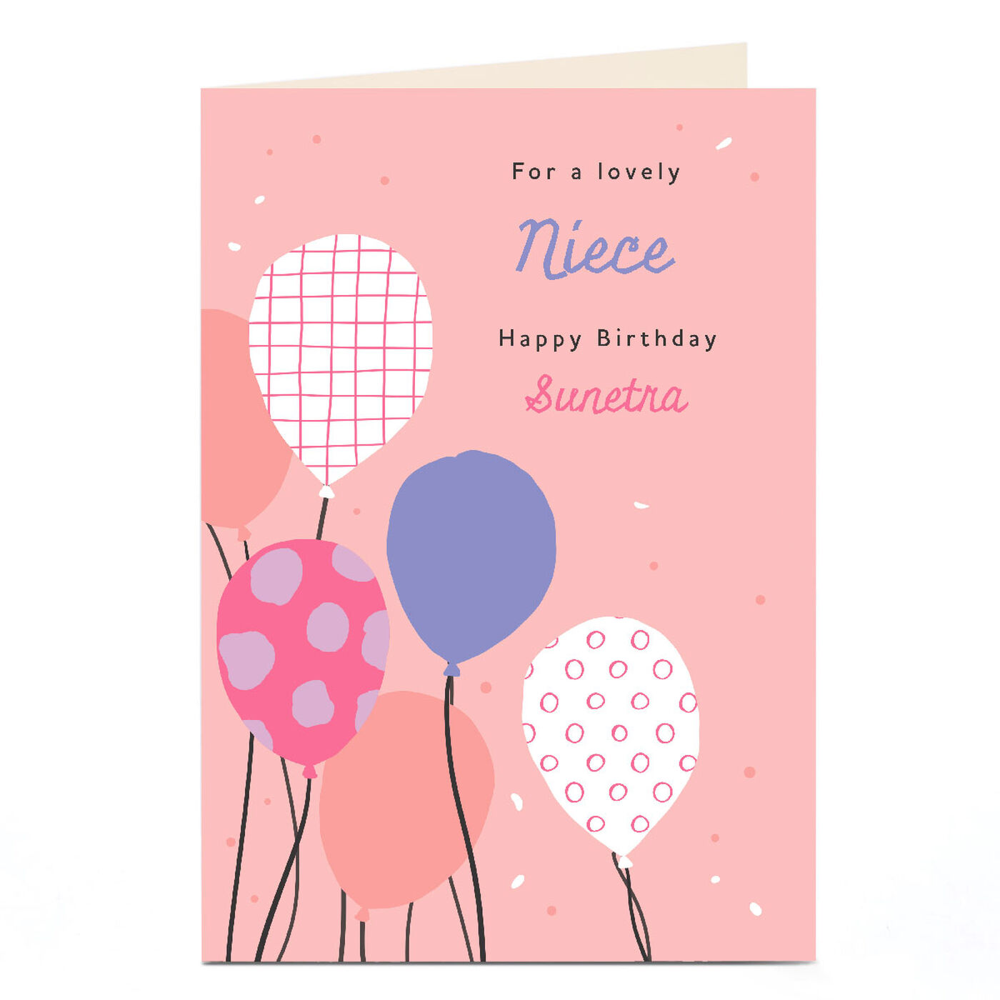 Buy Personalised Birthday Card - Niece Happy Birthday Balloons for GBP ...