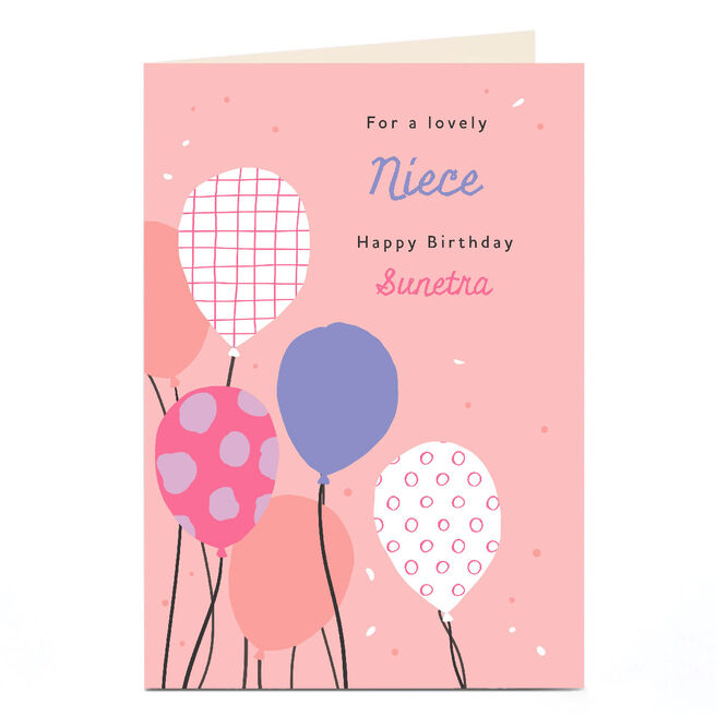 Personalised Birthday Card - Lovely Happy Birthday Balloons