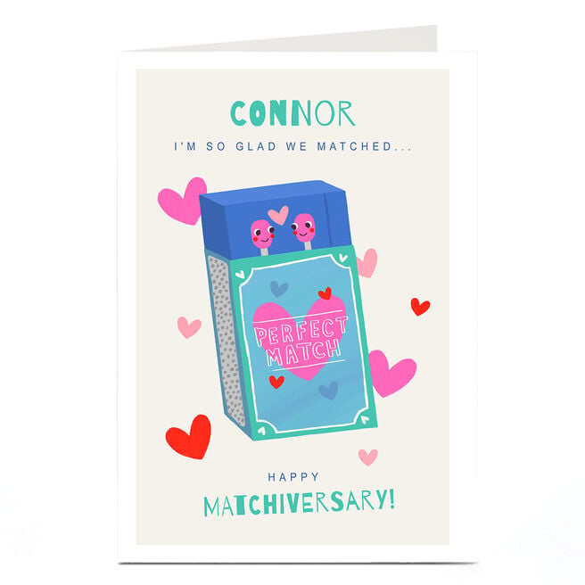 Personalised Anniversary Card - Happy Matchiversary