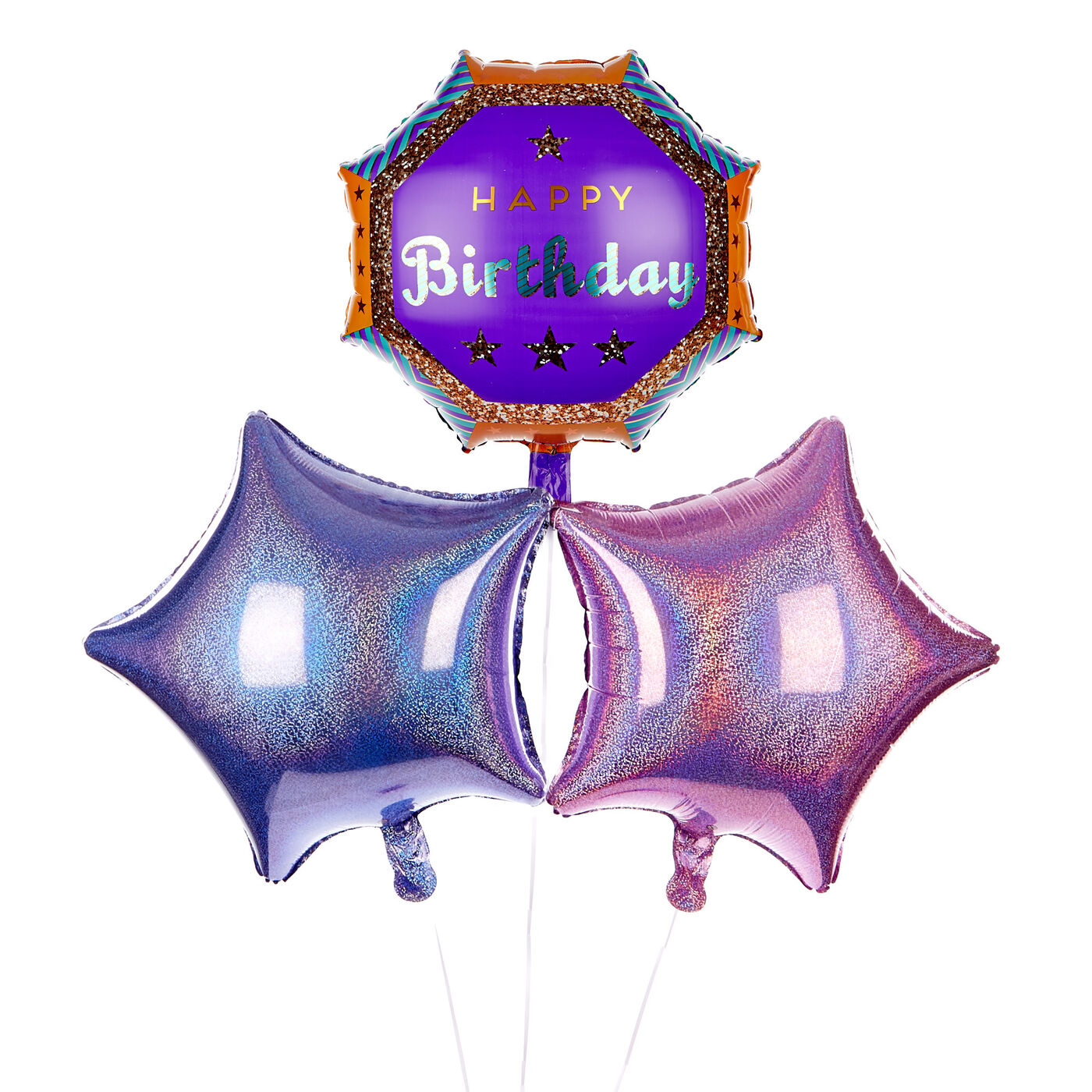 Buy Octagonal Happy Birthday Balloon Bouquet DELIVERED INFLATED! for