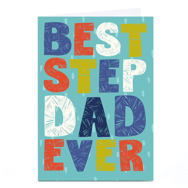 Personalised Bev Hopwood Father's Day Card - Best Step Dad Ever