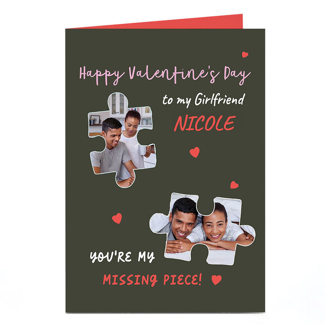 Photo Valentine's Day Card - My Missing Piece, Girlfriend