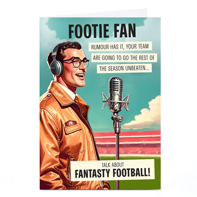Birthday Card - Talk About Fantasy Football