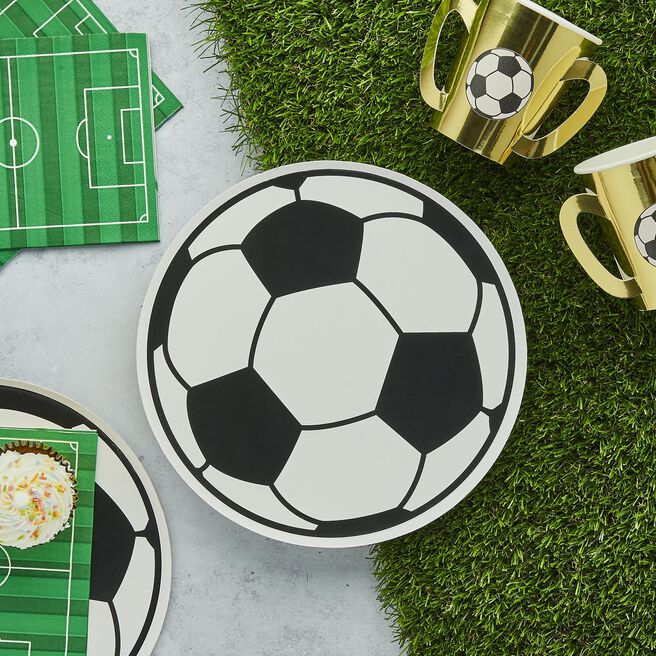 Football Paper Plates - Pack of 8