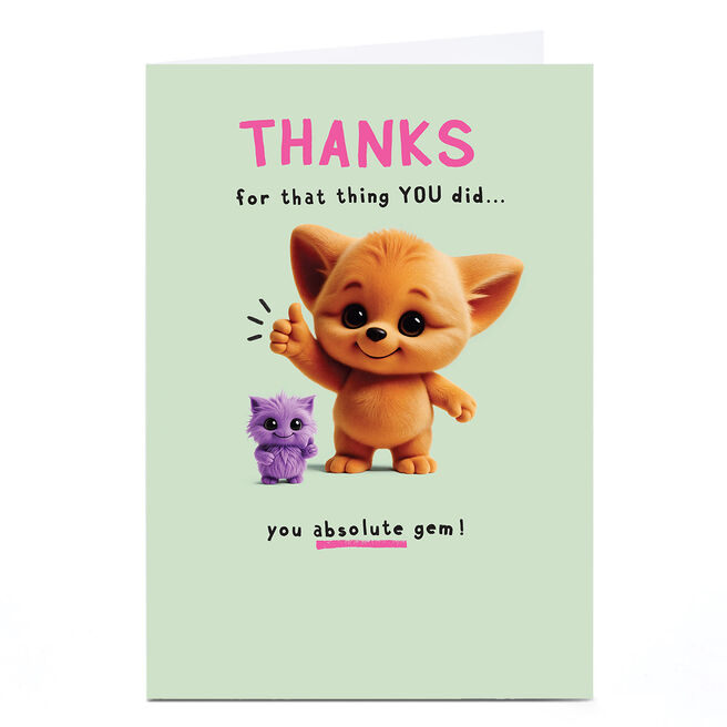 Wimzee Thank You Card - Absolute Gem