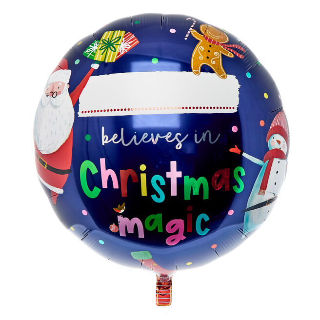 31-Inch Write-On Foil Helium Christmas Balloon