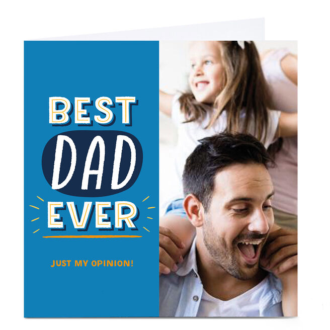 Personalised Larger than Life Photo Card - Best Dad