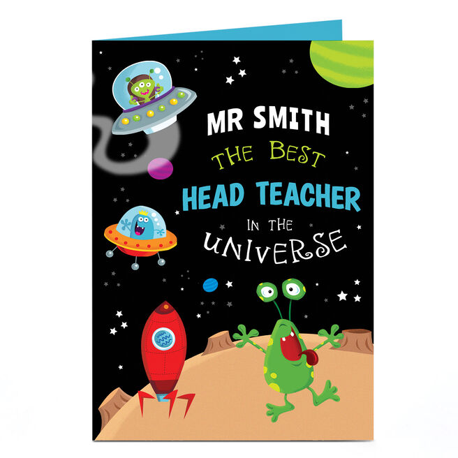 Personalised Thank You Teacher Card - Best Head Teacher