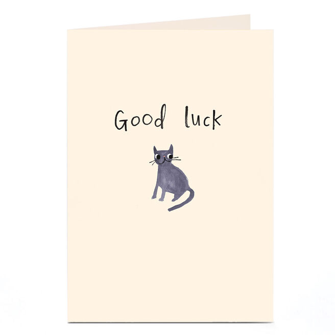 Good Luck Card - Black Cat