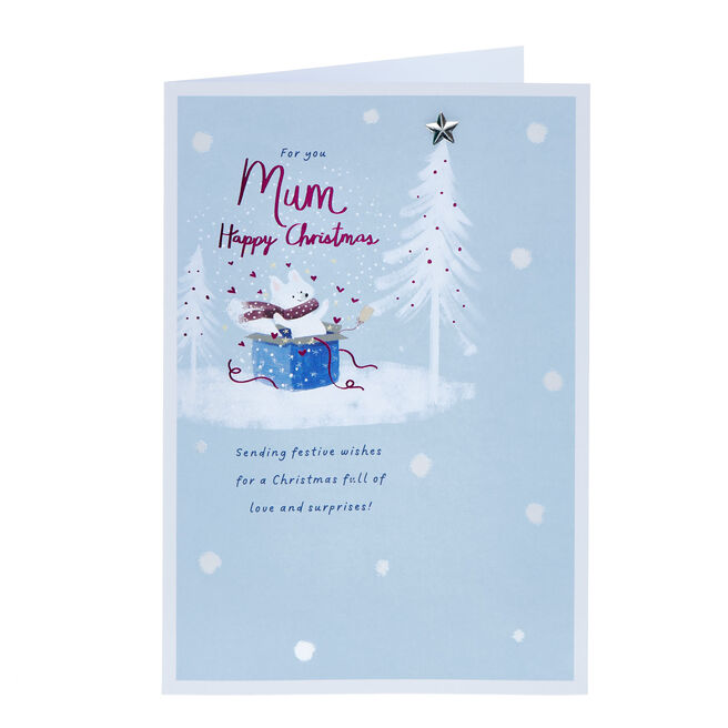 Mum Arctic Fox Christmas Card