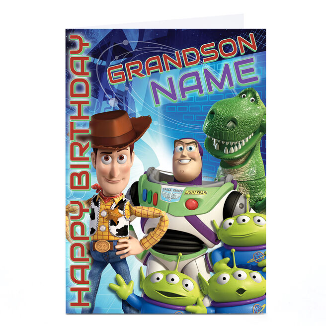 Personalised Disney Toy Story Birthday Card - Grandson